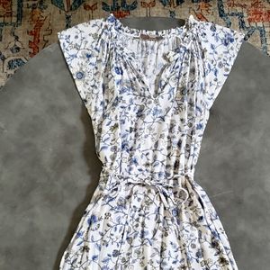 LOFT sundress, tie waist, floral, size small